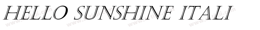 Hello Sunshine Itali字体转换